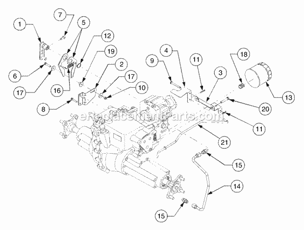 Neutral Linkage, Hydraulic Pickup And Return 1 Diagram and Parts List for 2166 13A-214G100, 13A-254G100 Cub Cadet Lawn Tractor